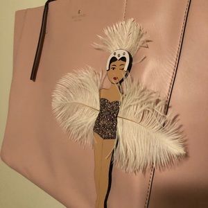 Kate Spade Showgirl Hallie pink leather tote